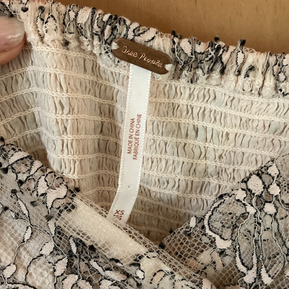 Free People Babydoll Lace Top - Picture 3 of 7